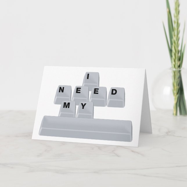 Ich brauche meinen Platz Karte (Vorderseite)