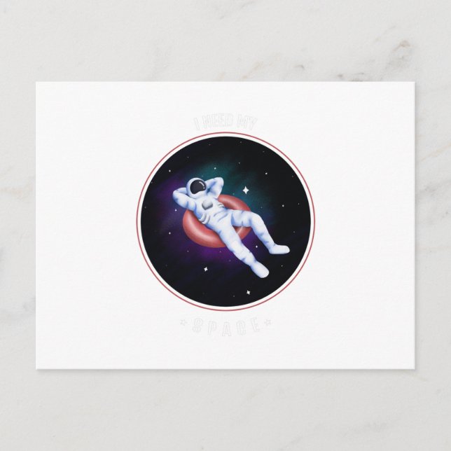 ICH BRAUCHE MEINEN RAUM POSTKARTE (Vorderseite)