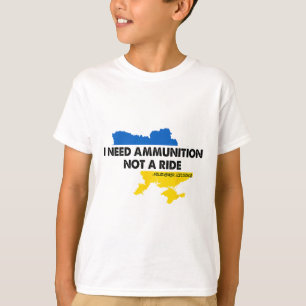 Ich brauche Munition, keine Fahrt Ukraine-Flagge P T-Shirt