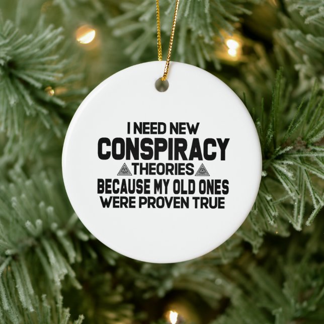 Ich brauche neue Verschwörungstheorien Keramik Ornament (Baum)