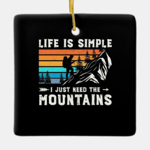 Ich brauche nur die Berge Keramikornament