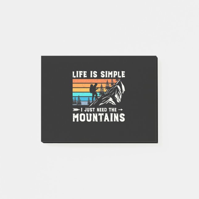 Ich brauche nur die Berge Post-it Klebezettel (Vorderseite)