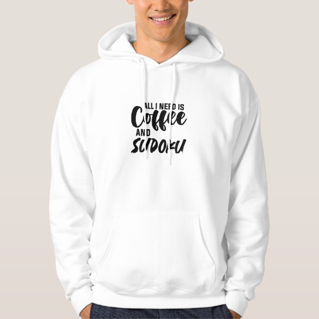 ICH BRAUCHE NUR KAFFEE UND SUDOKU T - Shirt (Vorderseite)