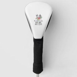 ICH BRAUCHE NUR LIEBE, WEIN UND LANGE GOLF HEADCOVER