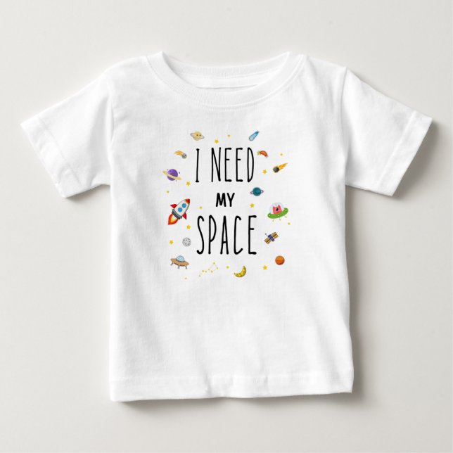 Ich brauche Platz, Niedliches Glück Baby T-shirt (Vorderseite)