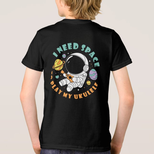 Ich brauche Platz, um meinen Ukulele Astronauten-P Tri-Blend Shirt (Rückseite)