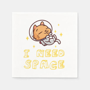 Ich brauche Raumkatze Astronaut Kitten Lover Pet G Serviette