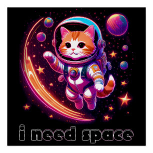Ich brauche Raumkatze Poster