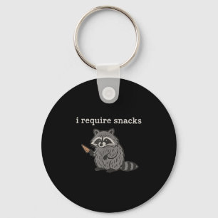 Ich brauche Snacks Raccoon Shirt Männer Frauen Fun Schlüsselanhänger