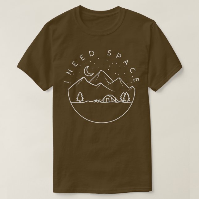 Ich brauche SpaceCute Camping Trip Camper T-Shirt (Design vorne)