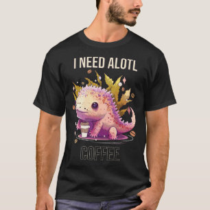 Ich brauche viel Kaffee Amphibie Mexikanischer Sch T-Shirt