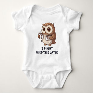 Ich brauche vielleicht später Kaffee - Lustiger Eu Baby Strampler