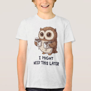 Ich brauche vielleicht später Kaffee - Lustiger Eu Tri-Blend Shirt