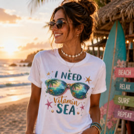 Ich brauche Vitamin Meer Sommerstrand Tri-Blend Shirt