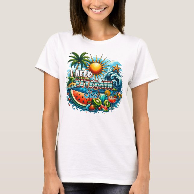 Ich brauche Vitamin Meer T-Shirt (Vorderseite)