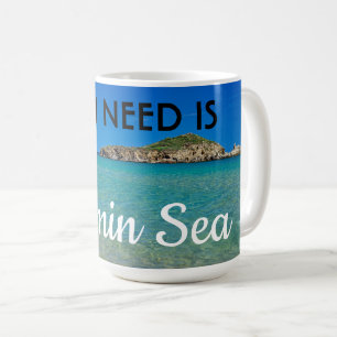 Ich brauche Vitamin Meer türkisfarbenes Wasser ita Kaffeetasse