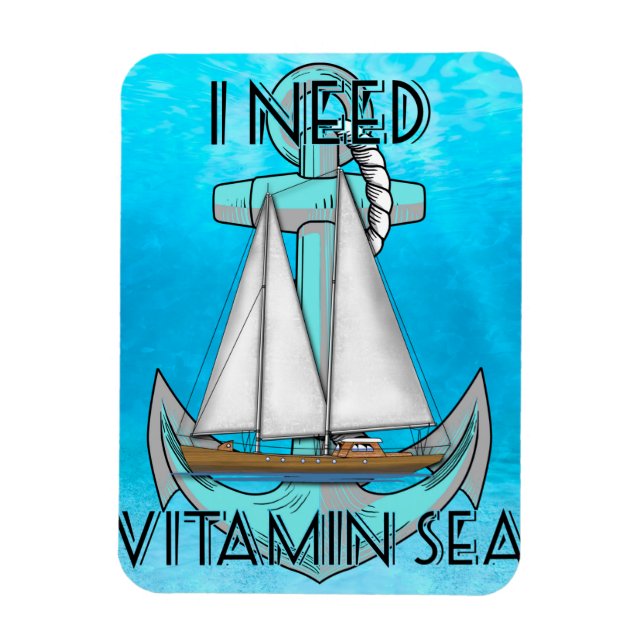 Ich brauche Vitamin-Sea-Boot Magnet (Vertikal)