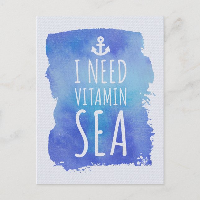 Ich brauche Vitamin Sea Postkarte (Vorderseite)