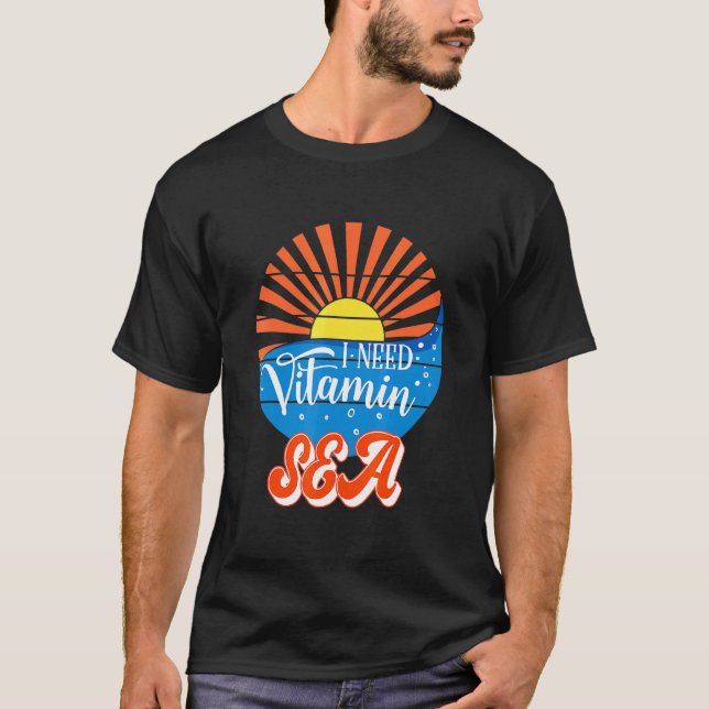 Ich brauche Vitamin Sea Summer Vacations Beach T-Shirt (Vorderseite)