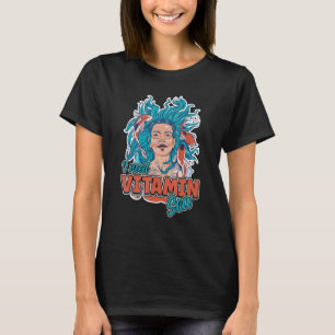 Ich brauche Vitamin Sea Wave Koi Fischsommer T-Shirt