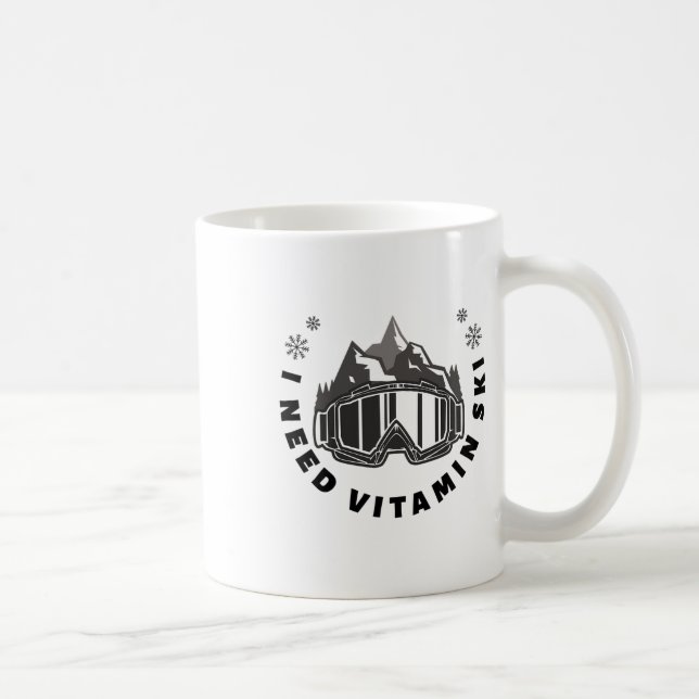 Ich brauche Vitamin Ski Kaffeetasse (Rechts)