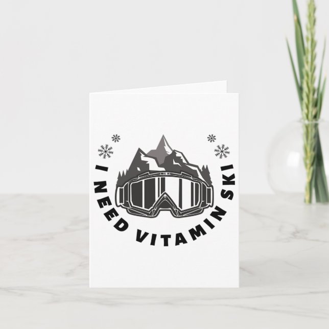 Ich brauche Vitamin Ski Karte (Vorderseite)