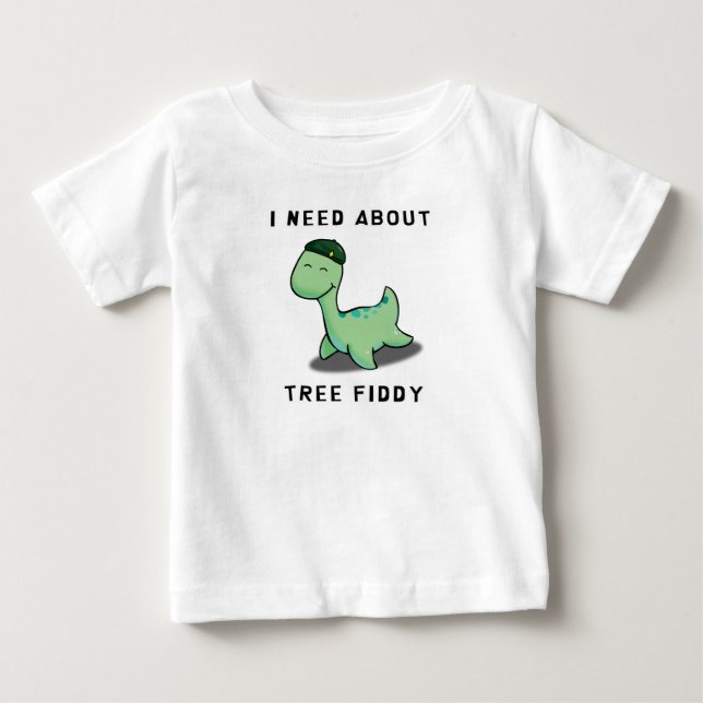 ICH BRAUCHTE ÜBER BAUFIDY - NIEDRIGER MONSTER BABY T-SHIRT (Vorderseite)