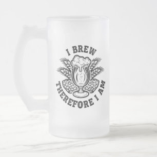 Ich braue also bin ich mattglas bierglas