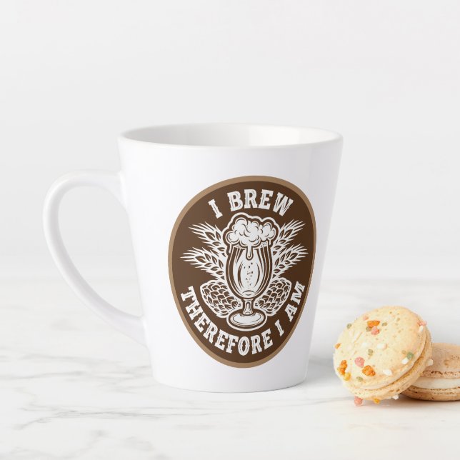 Ich braue also bin ich milchtasse (Beispiel)