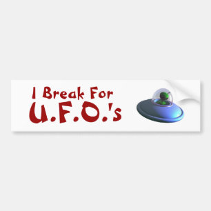 Ich breche für UFOs (niedlichen) Autoaufkleber