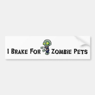 Ich breche für Zombie-Haustiere Autoaufkleber