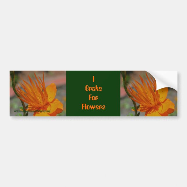 Ich bremse für Blumen-Autoaufkleber-Auto-Kunst Autoaufkleber (Vorne)
