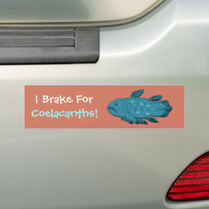 Ich bremse für Coelacanths! Autoaufkleber