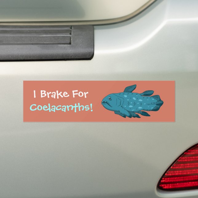 Ich bremse für Coelacanths! Autoaufkleber (Auf Auto)