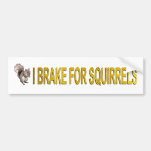 Ich bremse für Eichhörnchen Autoaufkleber