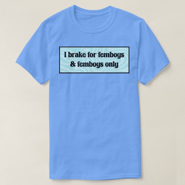 Ich bremse für Femboys Y2K Funny T-Shirt (Design vorne)