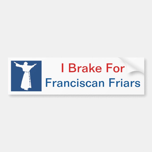 Ich bremse für Franziskanermönch-Autoaufkleber Autoaufkleber (Vorne)