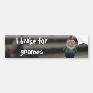 Ich bremse für Gnomes Autoaufkleber