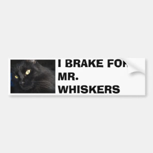 ICH BREMSE FÜR HERRN WHISKERS AUTOAUFKLEBER