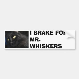 ICH BREMSE FÜR HERRN WHISKERS AUTOAUFKLEBER