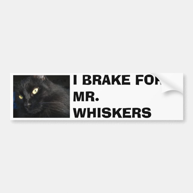 ICH BREMSE FÜR HERRN WHISKERS AUTOAUFKLEBER (Vorne)