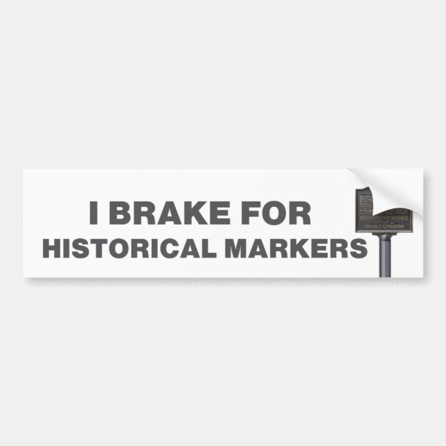 Ich bremse für historische Zeichen Autoaufkleber (Vorne)