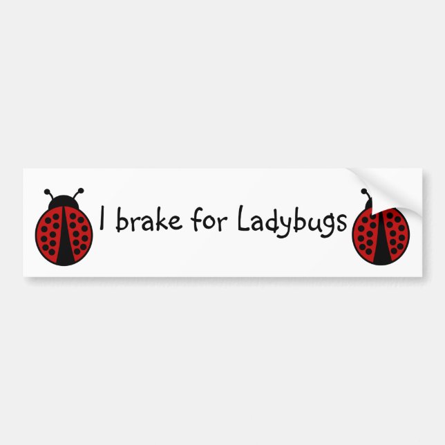 Ich bremse für Ladybugs Autoaufkleber (Vorne)