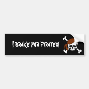 Ich bremse für Piraten! Autoaufkleber