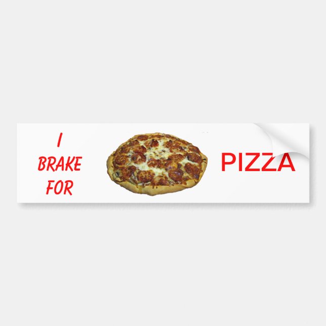 Ich bremse für Pizza-Autoaufkleber Autoaufkleber (Vorne)