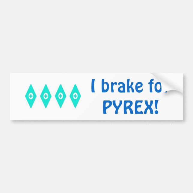 Ich bremse für Pyrex (Augendiagramm) Autoaufkleber (Vorne)