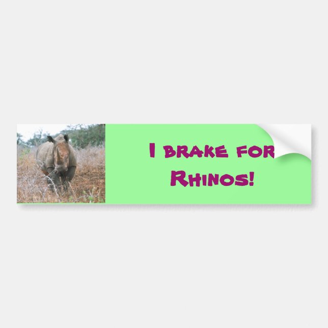 Ich bremse für Rhinos-Autoaufkleber Autoaufkleber (Vorne)