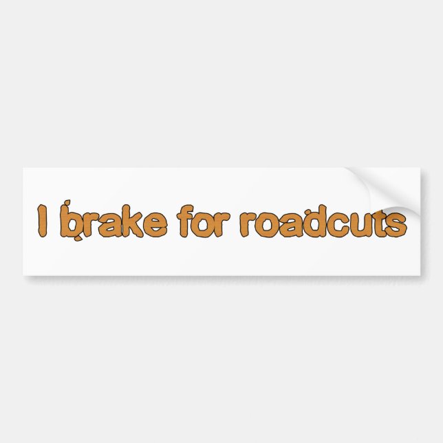 Ich bremse für roadcuts autoaufkleber (Vorne)