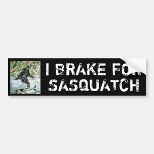Ich bremse für Sasquatch Autoaufkleber