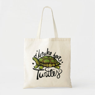 Ich bremse für Schildkröten niedliche Schildkröten Tragetasche